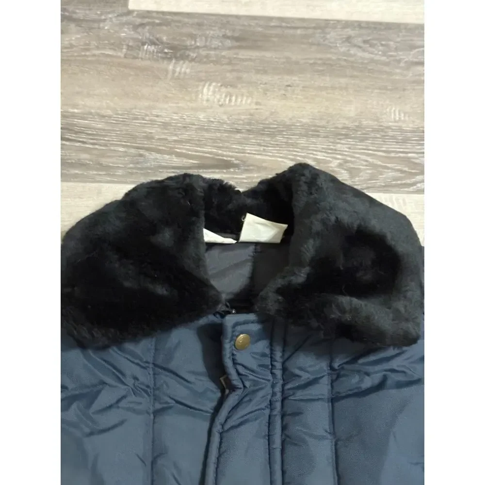 Vintage Walls Blizzard-Pruf Quilted Fur Collar Winter Jacket Outdoor - Men Small